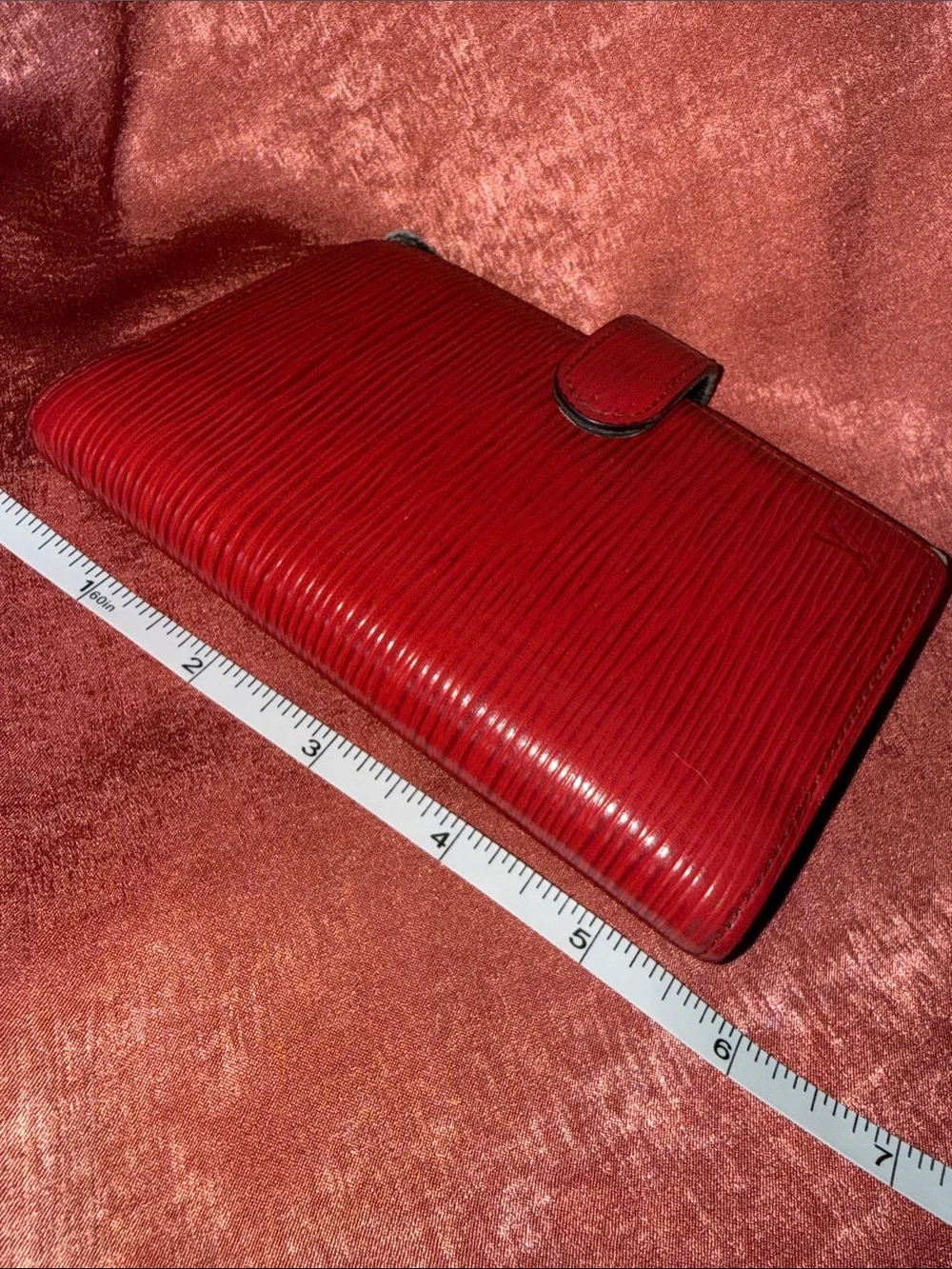 Louis Vuitton Red Epi Leather Agenda Cover with Snap